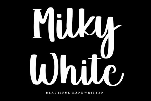 Milky White Font Poster 1