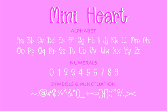 Mini Heart Font Poster 2