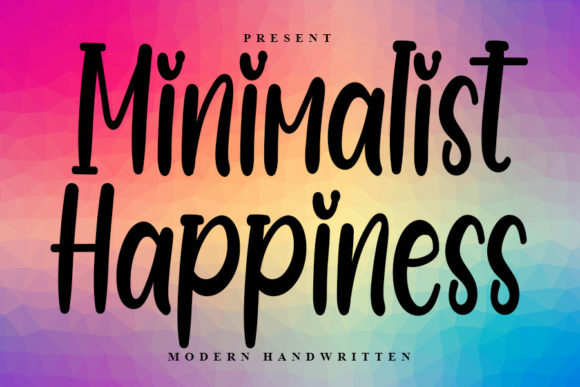 Minimalist Happiness Font Poster 1