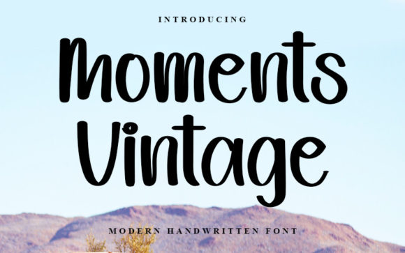 Moments Vintage Font Poster 1