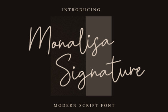 Monalisa Signature Font Poster 1