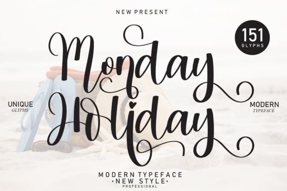 Monday Holiday Font Monday Holiday Font Poster 1