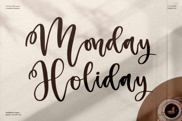 Monday Holiday Font Poster 1