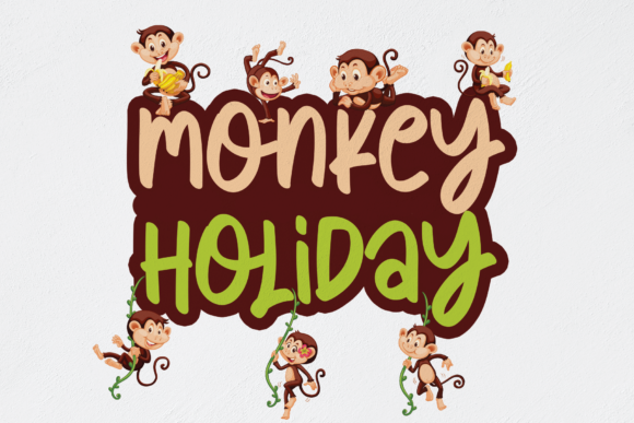 Monkey Holiday Font Poster 1