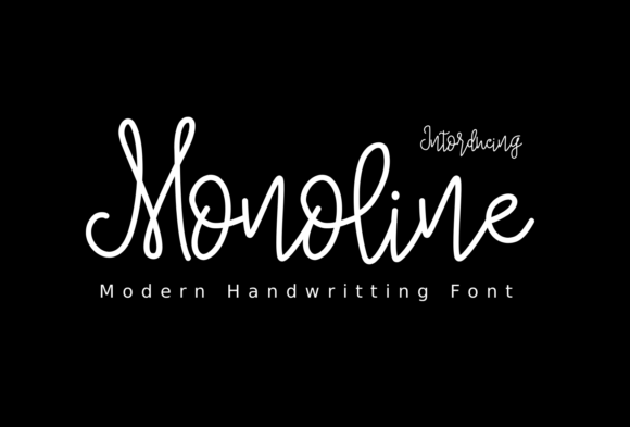 Monoline Font Poster 1