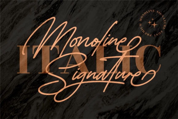 Monoline Signature Font Poster 2