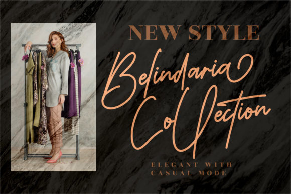 Monoline Signature Font Poster 12