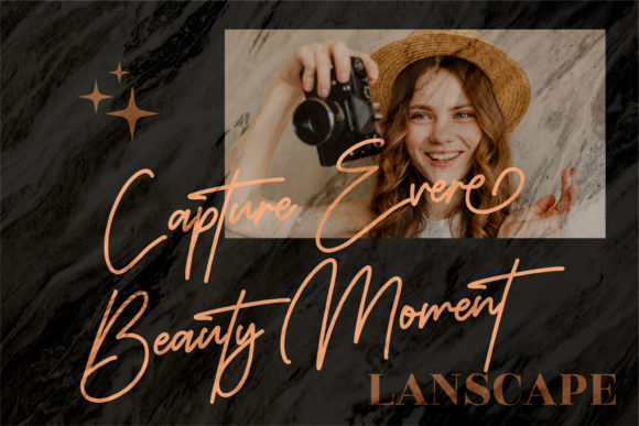 Monoline Signature Font Poster 13