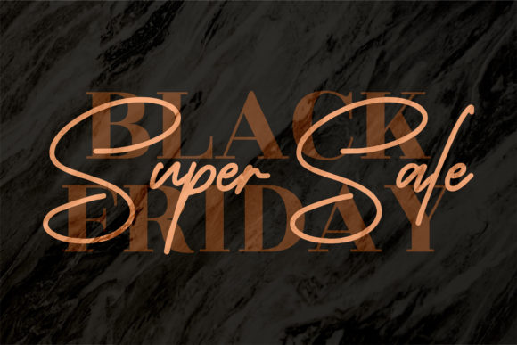 Monoline Signature Font Poster 4