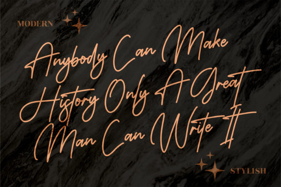 Monoline Signature Font Poster 8