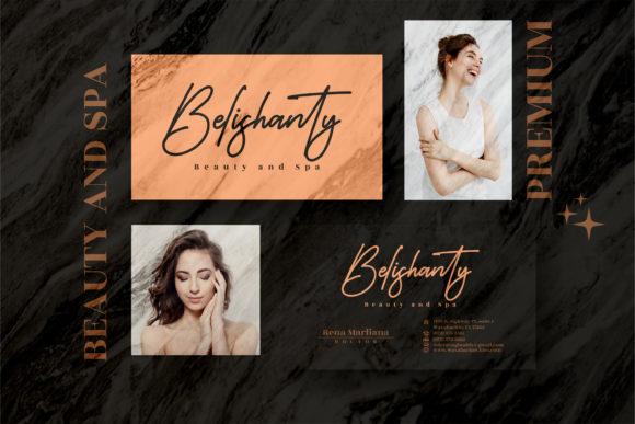 Monoline Signature Font Poster 9