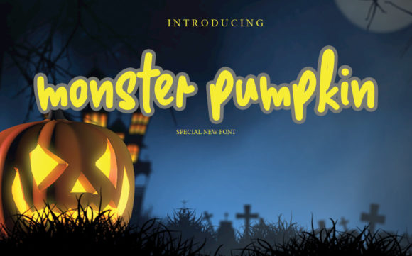 Monster Pumpkin Font Poster 1