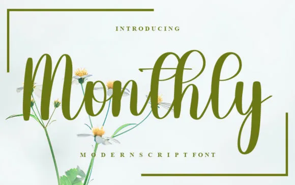 Monthly Font Monthly Font Poster 1