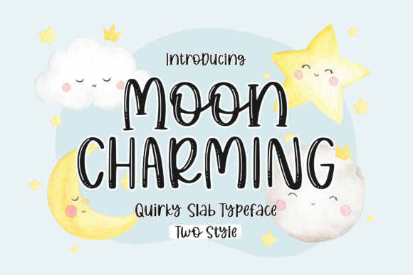 Moon Charming Font Poster 1