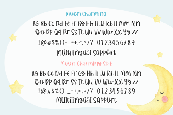 Moon Charming Font Poster 9
