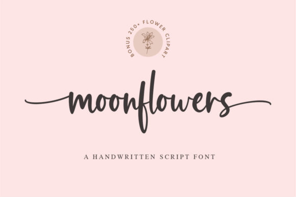 Moonflowers Font Poster 1