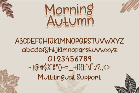 Morning Autumn Font Poster 6