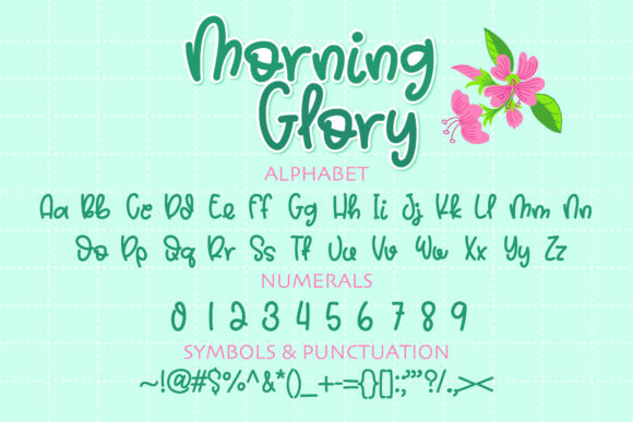 Morning Glory Font Poster 2