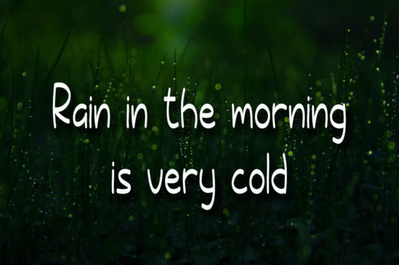 Morning Rain Font Poster 2