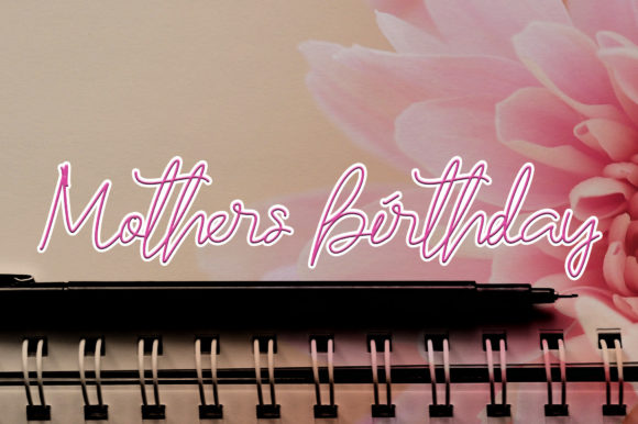 Mother Birthday Font Poster 1