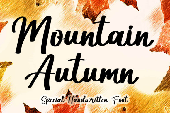Mountain Autumn Font Poster 1
