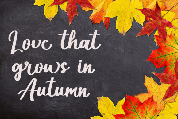 Mountain Autumn Font Poster 5