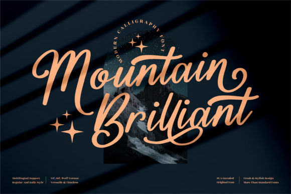 Mountain Brilliant Font Poster 1