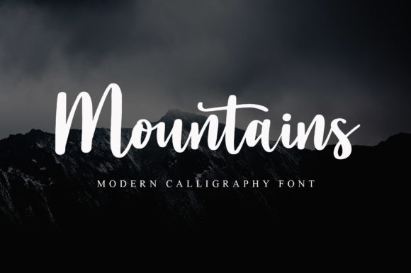 Mountains Font Poster 1