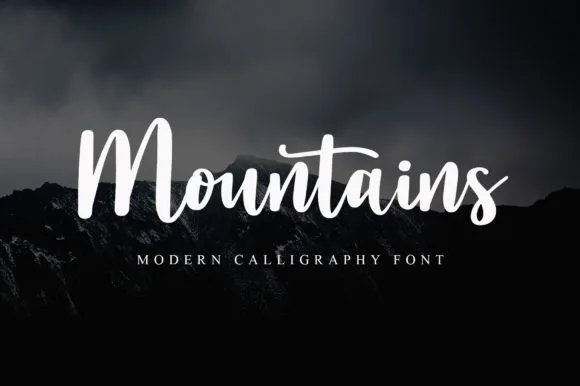 Mountains Font Mountains Font Poster 1