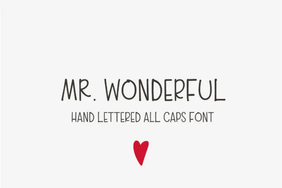 Mr. Wonderful Font Mr. Wonderful Font Poster 1