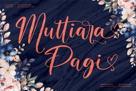 Muttiara Pagi Font