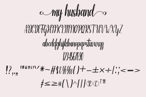 My Husband Font Poster 5