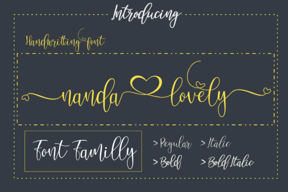 Nanda Lovely Font Poster 1