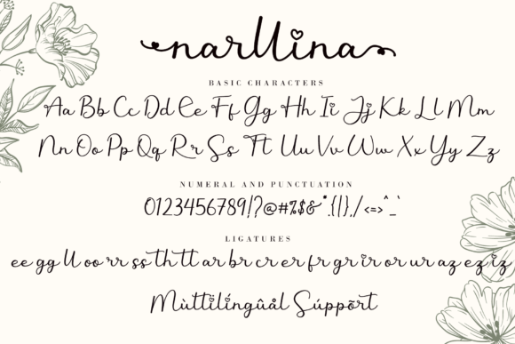 Narllina Font Poster 9