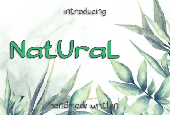 Natural Font Poster 1