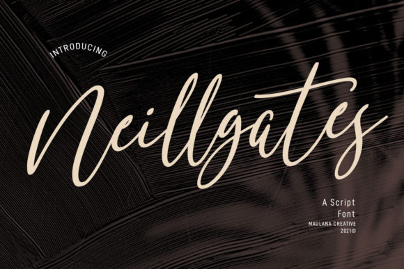 Neillgates Script Font Poster 1