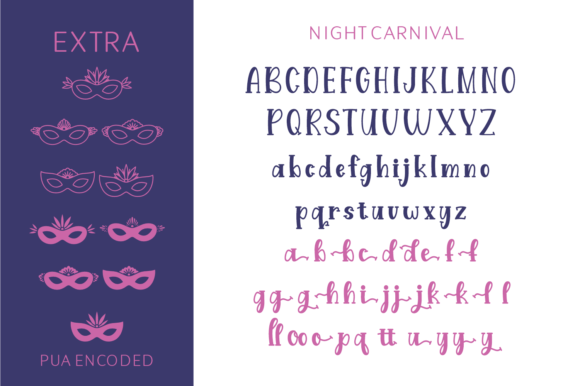 Night Carnival Font Poster 4