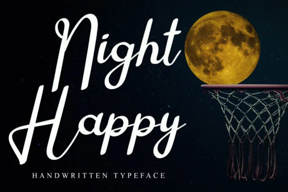 Night Happy Font Night Happy Font Poster 1
