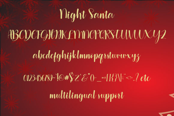 Night Santa Font Poster 9