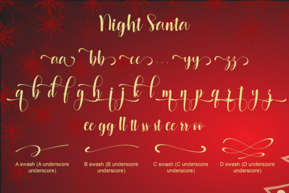 Night Santa Font Poster 10