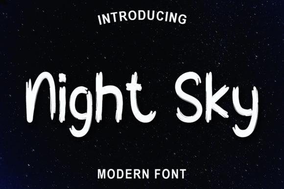 Night Sky Font Poster 1