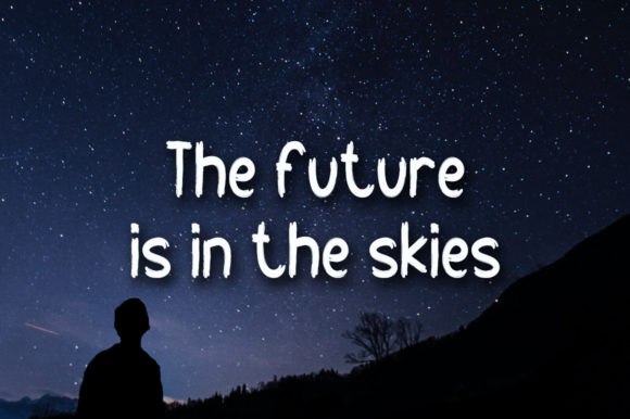 Night Sky Font Poster 2