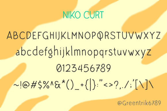 Niko Curt Font Poster 7