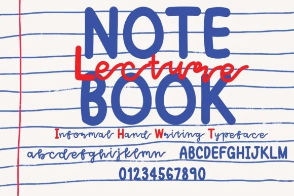 Notebook Lecture Font Notebook Lecture Font Poster 1