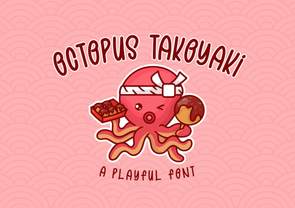 Octopus Takoyaki Font Octopus Takoyaki Font Poster 1