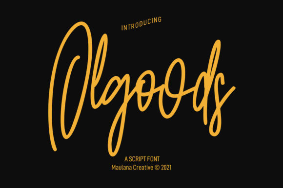 Olgoods Script Font Poster 1