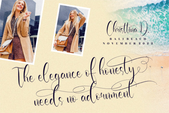 Olivianta Pettcia Font Poster 5