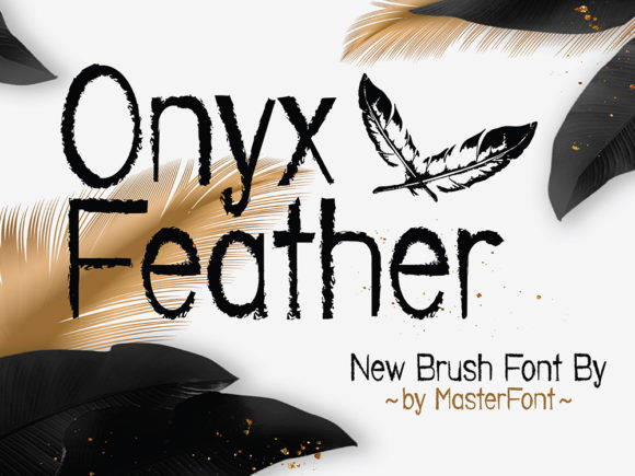 Onyx Feather Font Poster 1