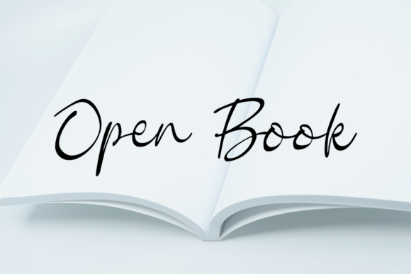 Open Book Font Poster 1
