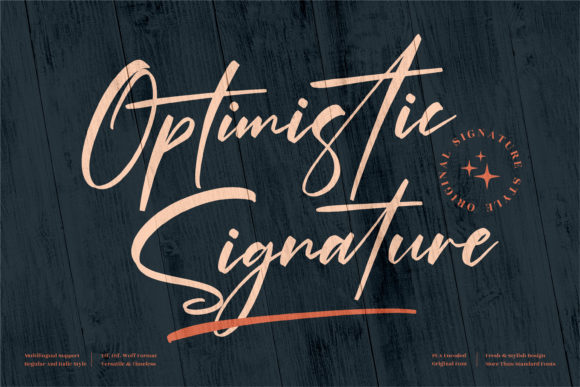 Optimistic Signature Font Poster 1